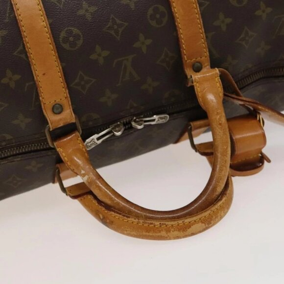 LOUIS VUITTON Monogram Keepall 55 Boston Bag M41424 LV Auth 132555 - Picture 9 of 16